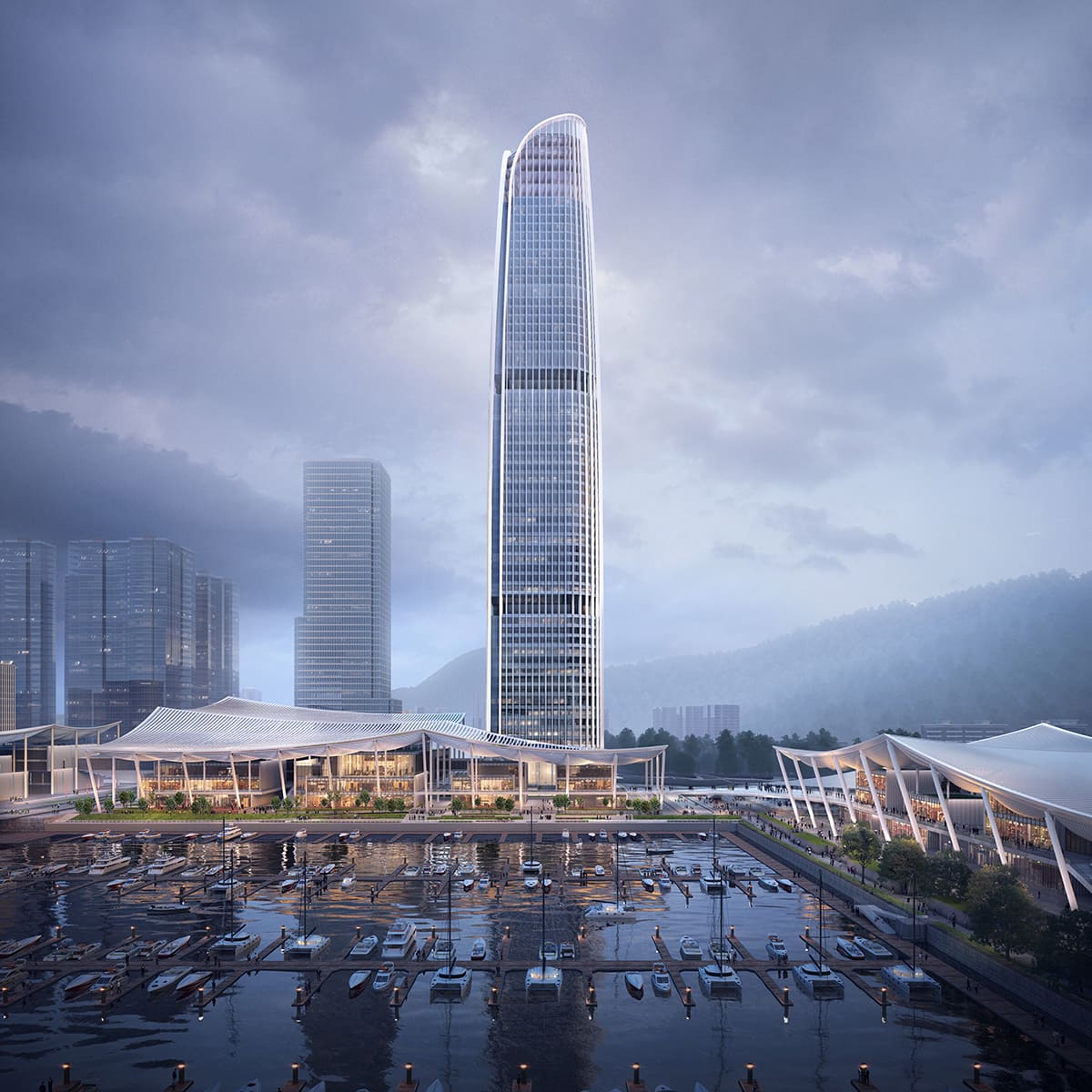 Jiuzhou Bay Development skyscraper.